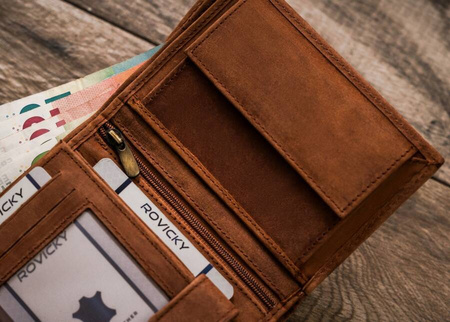 Große vertikale Herren Geldbörse aus Echtleder – Always Wild