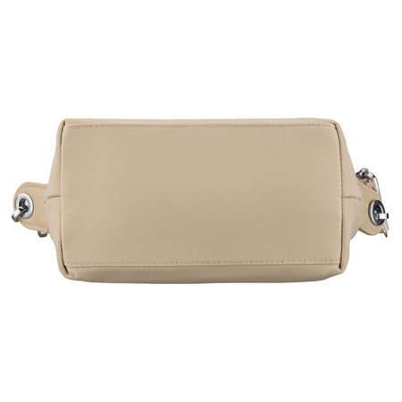 Damen-Umhängetasche aus Polyester in Ecru, ein Fach und mit Magnetverschluss – Peterson