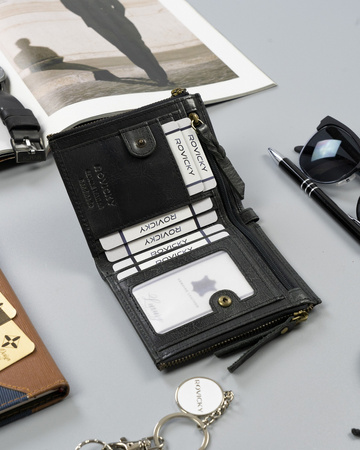 Große Retro Herren Geldbörse mit zwei Münzfächern – Rovicky