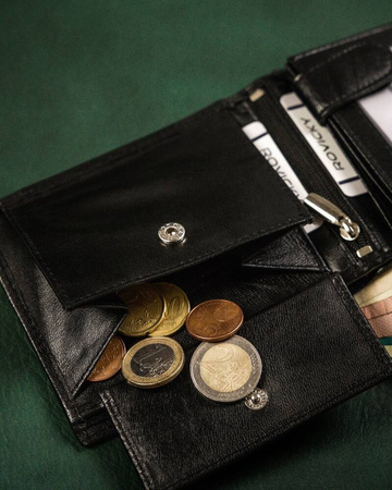 Herren Geldbörse aus Leder ohne äußeren Verschluss – Rovicky