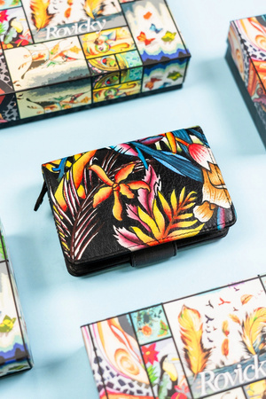 Große, vertikale Damen Geldbörse aus echtem Leder – Rovicky