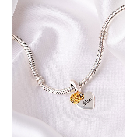 Silberner Charm Herz für Modulararmband – Peterson