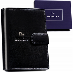 Stilvolle Herren Geldbörse aus Leder mit Druckknopf – Rovicky