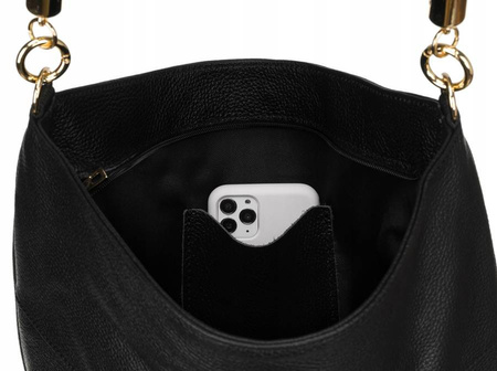 Damen Shopper Tasche aus Echtleder im Beutelstil – Peterson