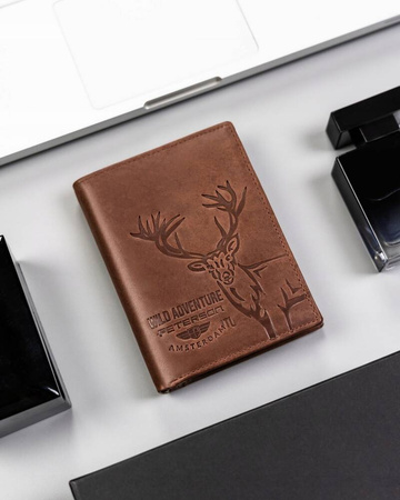 Große, hochformatige Herren-Geldbörse aus Naturleder – Peterson