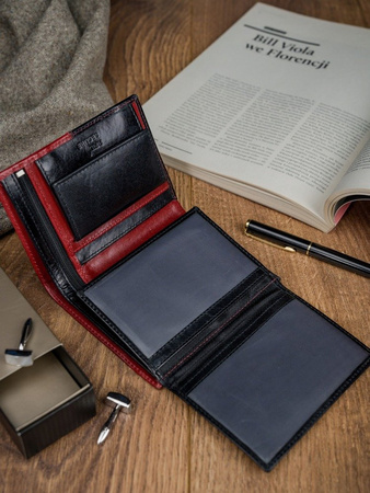 Vertikale Herren Geldbörse aus zweifarbigem Echtleder – Rovicky