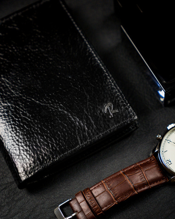 Klassische Herren Geldbörse Hochformat aus Echtleder mit RFID-Technologie – Rovicky