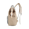 Beige-grauer Damen Rucksack mit verstellbaren Schultergurten – Himawari
