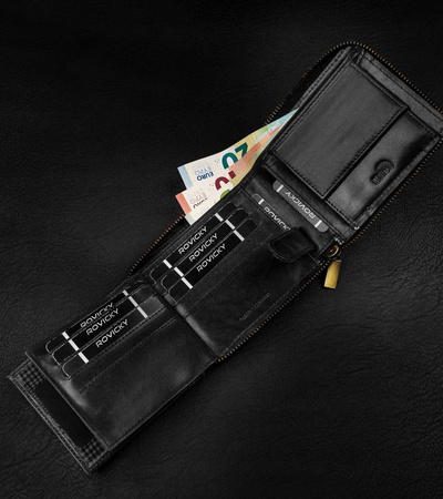 Große Herren Geldbörse aus Leder mit Reißverschluss – Always Wild