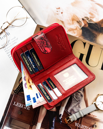 Kompakte Damen Geldbörse mit exotischem Muster – Peterson