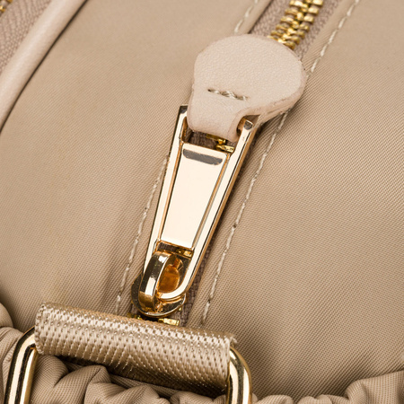 Nylonfarbene, beige Damen-Umhängetasche mit sechs zusätzlichen Taschen – Peterson