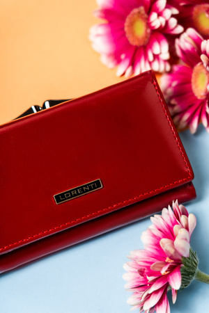 Geräumige, horizontale Damen Geldbörse aus Leder – Lorenti
