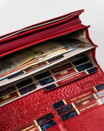 Klassische Damen Geldbörse aus Echtleder – Peterson