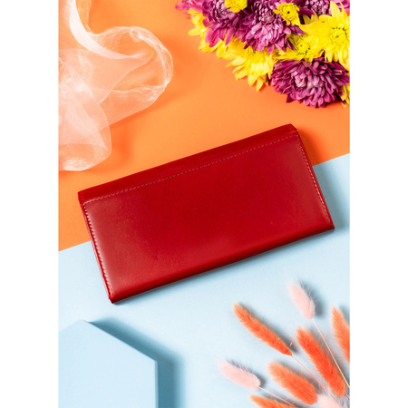 Rote Damen Geldbörse mit RFID-Kartenschutz – Peterson