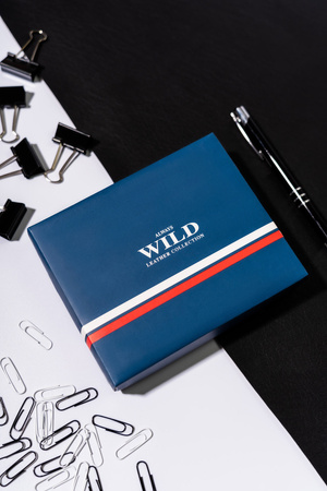 Herren Geldbörse aus Leder in horizontalem Format ohne Verschluss – Always Wild