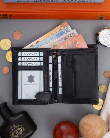 Große Herren Geldbörse aus Nubukleder