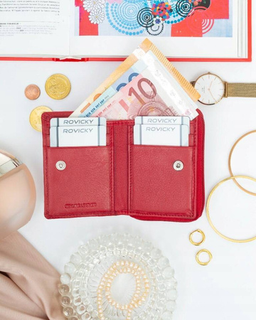 Vertikale Damen-Geldbörse aus Leder – Rovicky