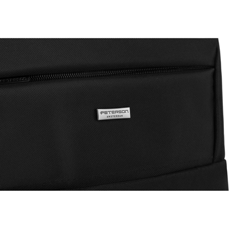 Schwarzer Reiserucksack mit verstellbaren Trägern – Peterson