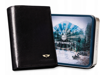 Große Herren Geldbörse aus Leder ohne äußeren Verschluss – Peterson