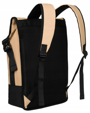 Städtischer Rolltop-Rucksack mit Außentasche und Reißverschluss – Peterson