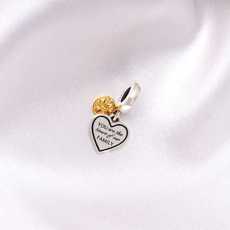 Silberner Charm Herz für Modulararmband – Peterson