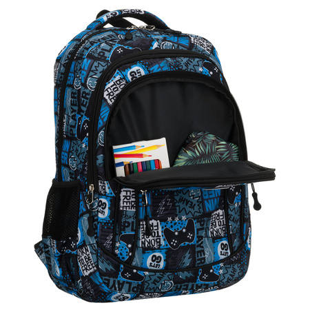 Peterson Schulrucksack für Jugendliche aus Polyester mit Gaming-Muster