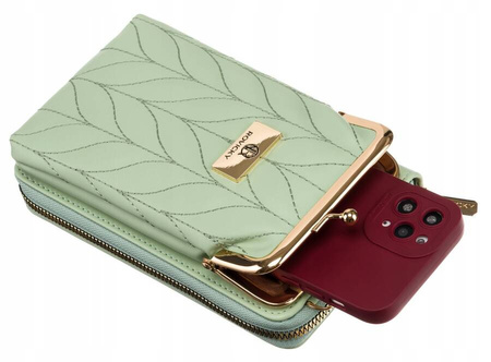 Mini Damen Handtasche in Grün mit abnehmbarem und verstellbarem Gurt – Rovicky