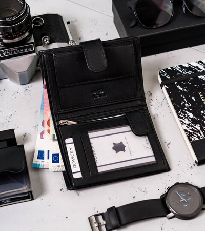 Große Herren Geldbörse aus Nubukleder in vertikaler Ausführung – Always Wild