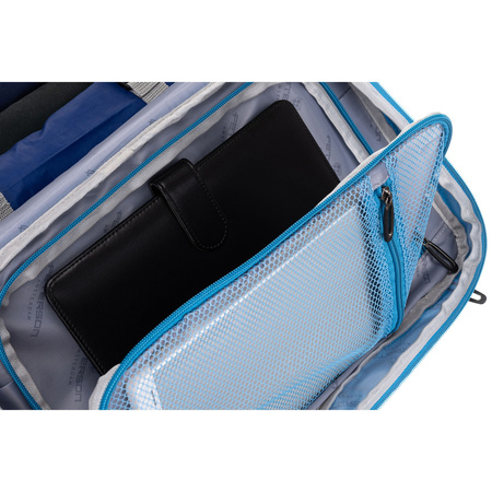 Reise-Rucksack aus Polyester in Blau mit atmungsaktiven Trägern ausgestattet - Peterson