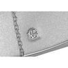 Silberne Damen Clutch aus Synthetik mit eleganter Kette – Rovicky