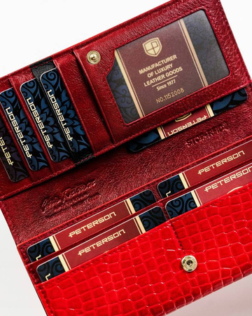 Große Damen Geldbörse aus Leder mit RFID – Peterson