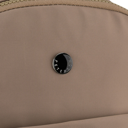 Beiger Damen-Rucksack aus Polyester, an verstellbaren Trägern hängend - Peterson