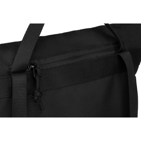 Geräumiger Rucksack-Beutel aus synthetischem Material in Schwarz – Rovicky