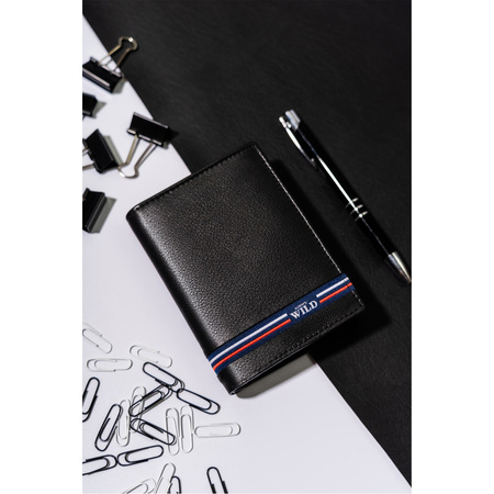 Herren-Geldbörse aus Leder ohne Verschluss - Always Wild