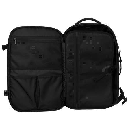 Reiserucksack in Schwarz mit Vakuumfach und USB-Anschluss – Peterson