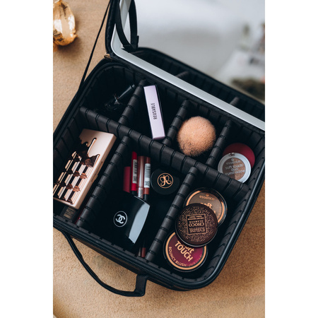 Schwarze Schmuckschatulle aus Öko-Leder, mit Reißverschluss – Peterson