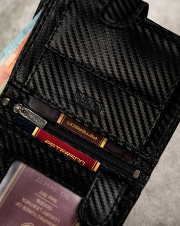 Carbon-Geschenkset mit Herren Geldbörse und Schlüsselanhänger – Peterson