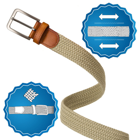 Beiger Herren Stoffgürtel – Peterson