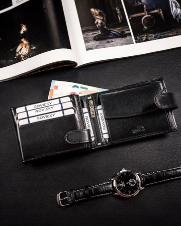 Klassische Herren Geldbörse aus echtem Leder – Rovicky