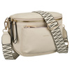 Damen-Umhängetasche aus beigem Öko-Leder mit Reißverschluss – Rovicky
