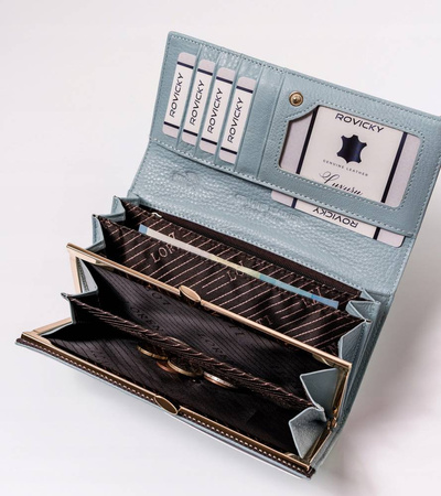 Große Damen Geldbörse aus lackiertem Echtleder – Lorenti