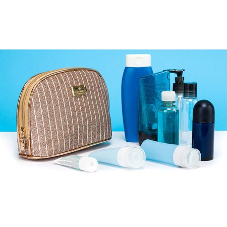 Kosmetiktasche für Make-up in Roségold – Peterson