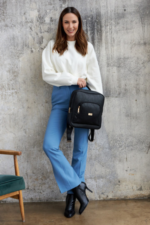 Geräumiger Damen Rucksack aus Öko-Leder – Peterson