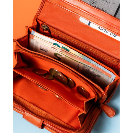 Leder Damen Geldbörse mit Struktur und Kartenfächern – Rovicky