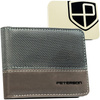 Graue Herren Geldbörse ohne äußeren Verschluss mit RFID-Schutz – Peterson