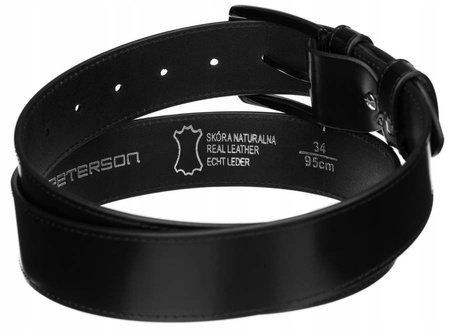 Breiter Herren Gürtel aus Leder mit klassischer Schnalle – Peterson