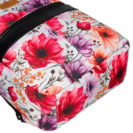 Multicolor Damen Rucksack mit Blumenmuster und verstellbaren Schultergurten – Rovicky