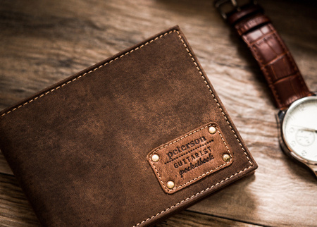 Marken Herren Geldbörse aus echtem Leder – Peterson