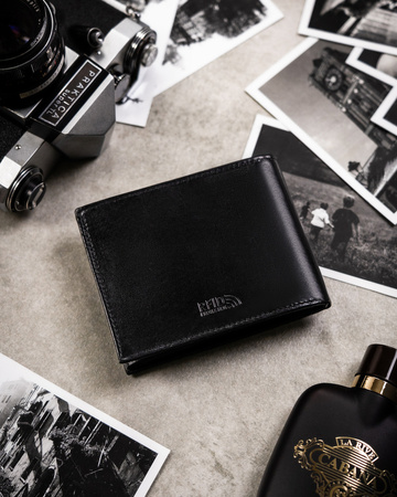 Geschenkset: Elegante Herren Geldbörse aus Leder, Kartenetui und Schlüsselanhänger – Peterson