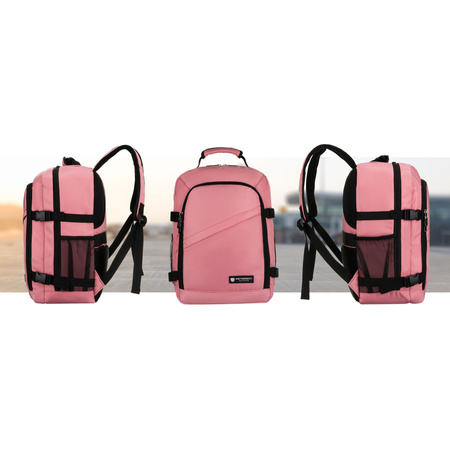 Rosa Reisetasche mit verstellbaren Trägern – Peterson